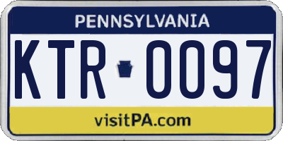 PA license plate KTR0097