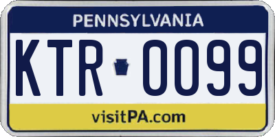 PA license plate KTR0099