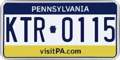PA license plate KTR0115