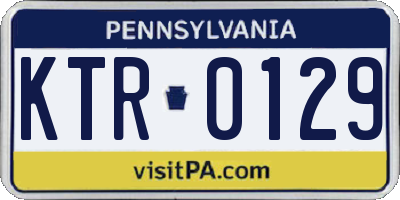 PA license plate KTR0129