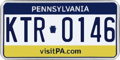 PA license plate KTR0146