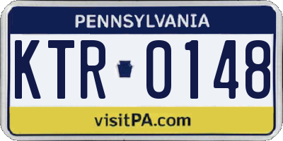 PA license plate KTR0148