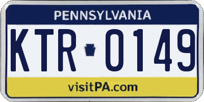 PA license plate KTR0149