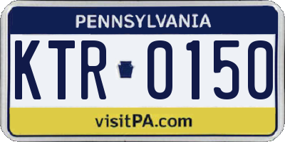 PA license plate KTR0150