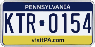 PA license plate KTR0154