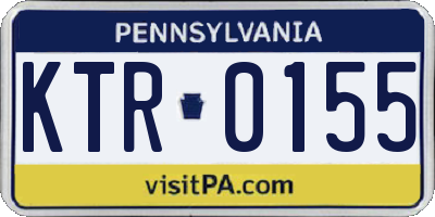 PA license plate KTR0155