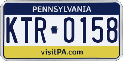PA license plate KTR0158