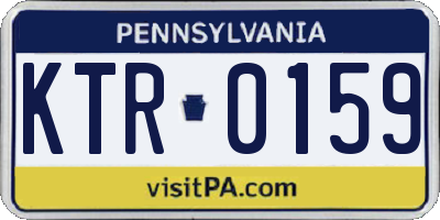 PA license plate KTR0159