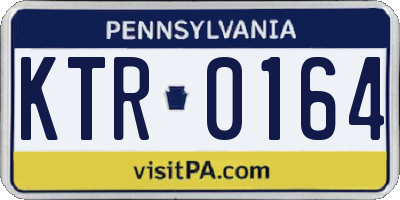 PA license plate KTR0164