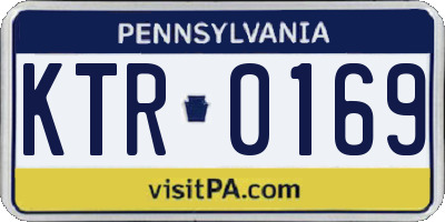 PA license plate KTR0169