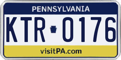 PA license plate KTR0176