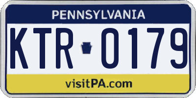PA license plate KTR0179