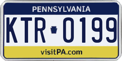 PA license plate KTR0199