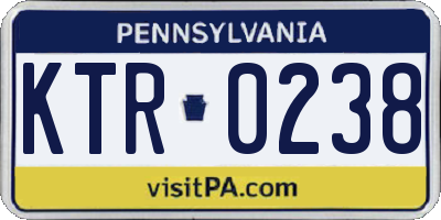 PA license plate KTR0238