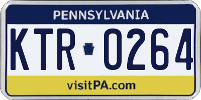 PA license plate KTR0264