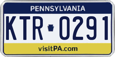 PA license plate KTR0291