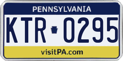 PA license plate KTR0295