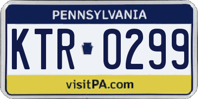 PA license plate KTR0299