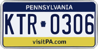PA license plate KTR0306