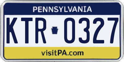 PA license plate KTR0327