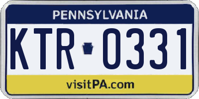 PA license plate KTR0331