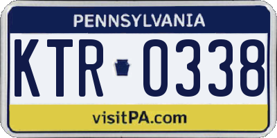 PA license plate KTR0338