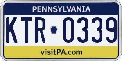 PA license plate KTR0339