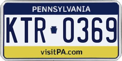 PA license plate KTR0369