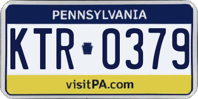 PA license plate KTR0379