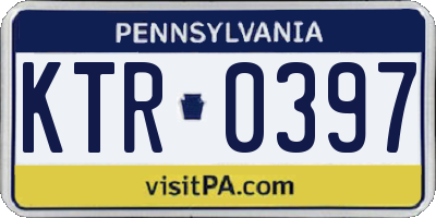 PA license plate KTR0397