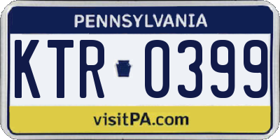 PA license plate KTR0399