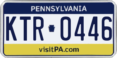 PA license plate KTR0446