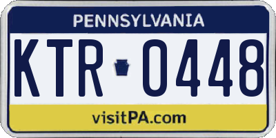 PA license plate KTR0448