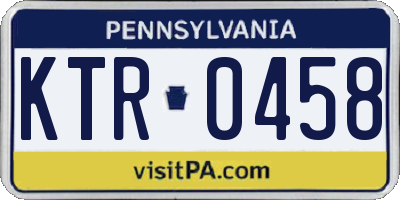 PA license plate KTR0458