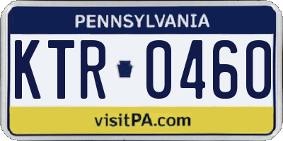 PA license plate KTR0460