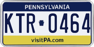 PA license plate KTR0464