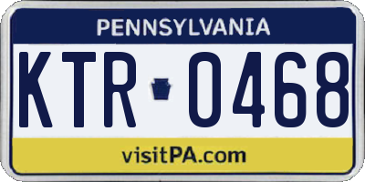 PA license plate KTR0468