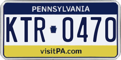 PA license plate KTR0470