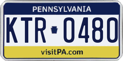 PA license plate KTR0480