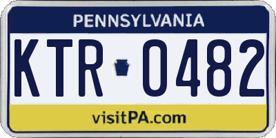 PA license plate KTR0482