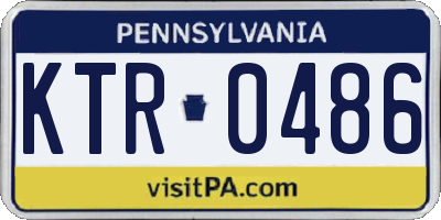 PA license plate KTR0486