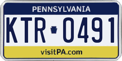 PA license plate KTR0491