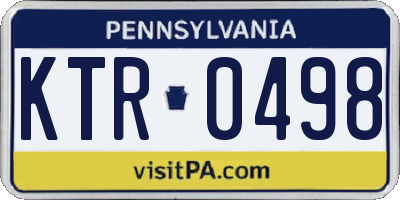 PA license plate KTR0498