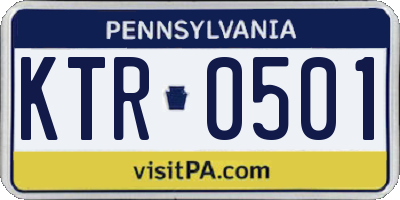 PA license plate KTR0501