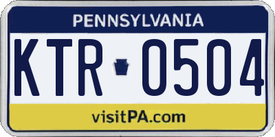 PA license plate KTR0504