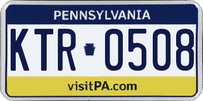 PA license plate KTR0508