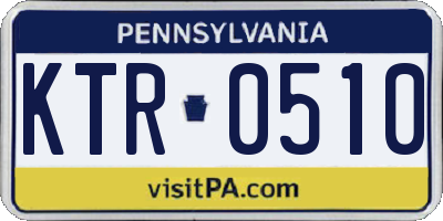 PA license plate KTR0510