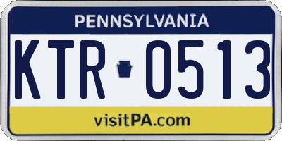 PA license plate KTR0513