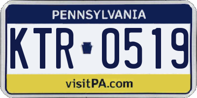 PA license plate KTR0519