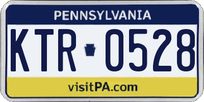 PA license plate KTR0528